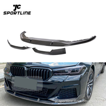 BMW G30 M550i M-Sport Facelift Carbon Fiber Front Bumper Lip Spoiler Splitter 2020-2022